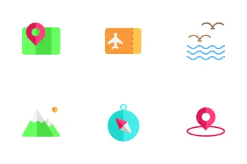 Travelling (Flat) Icon Pack