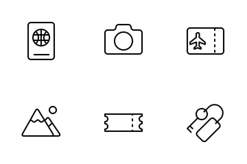 Travelling (outline) Icon Pack