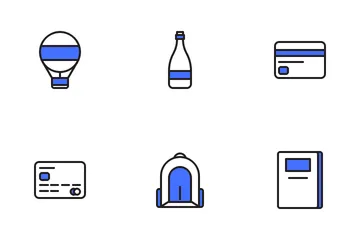 Travelling Set (Blue Field) Icon Pack