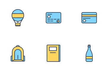 Travelling Set (Filled Line) Icon Pack