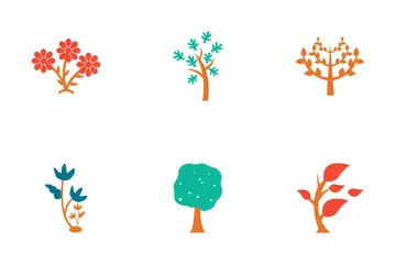 Trees Colored Icons Icon Pack