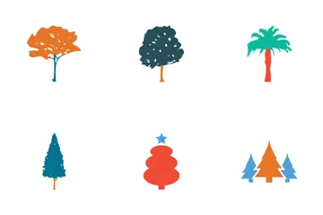 Trees Colored Icons Icon Pack