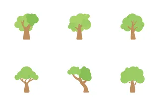Trees Flat Icons 