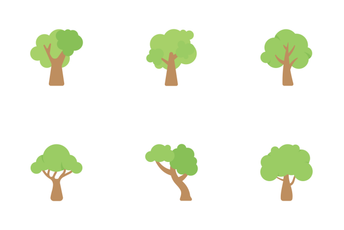Trees Flat Icons  Icon Pack