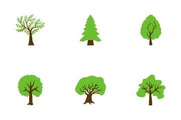 Trees Flat Icons Icon Pack