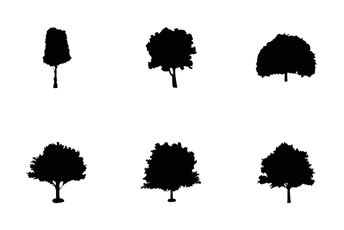 Trees Glyph Icon Pack