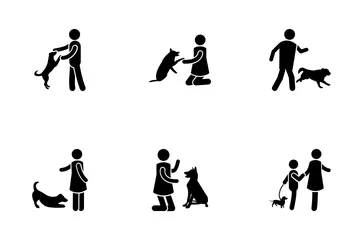 Treinamento canino Pacote de Ícones