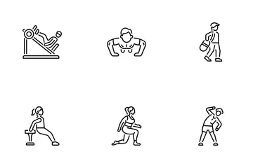 Treino e Academia Pacote de Ícones