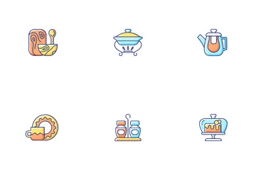 Trendy Tableware Icon Pack