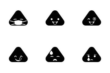 Triangle Emoticon Icon Pack