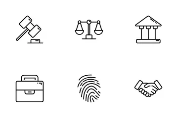 Tribunal e Justiça Pacote de Ícones