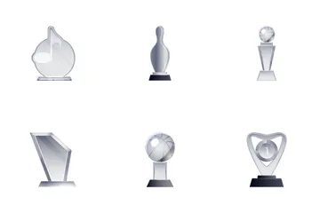 Trofeos transparentes Paquete de Iconos