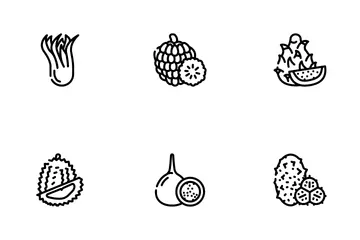 Tropical Fruit Delicious Food Icon Pack