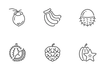 Tropical Fruits Icon Pack