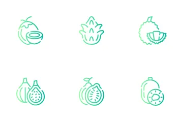 Tropical Fruits Icon Pack