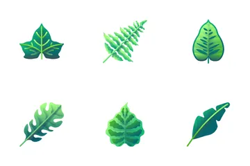 Tropical Leaf Icon Pack