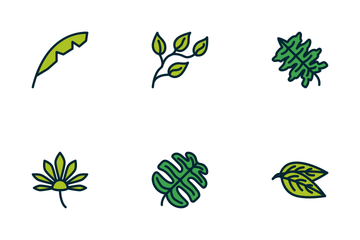 Tropical Leaves Icon Pack