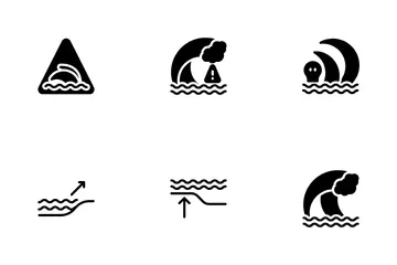 Tsunami e inundação Pacote de Ícones
