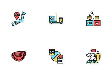 Tuna Auction Tsukiji Market Icon Pack