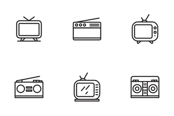 Tv And Radio Icon Pack