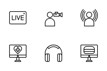 Tv And Radio Business Icon Pack