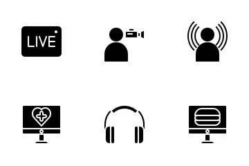 Tv And Radio Business Icon Pack