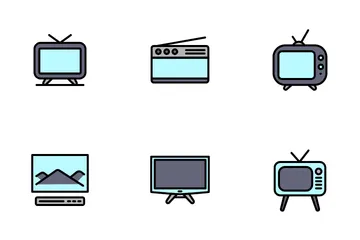 Tv And Radio Icon Pack