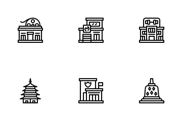 Type Of Building Icon Pack