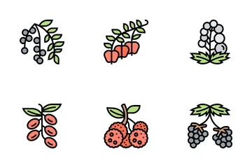 Types Of Berries Icon Pack