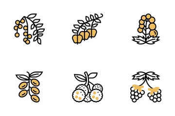 Types Of Berries Icon Pack