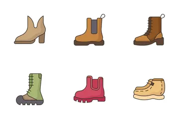 Types Of Boots Icon Pack