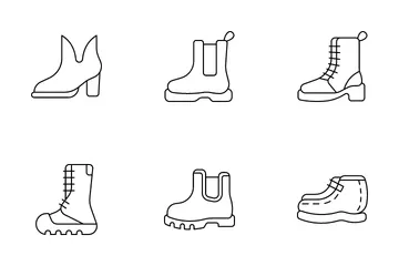 Types Of Boots Icon Pack