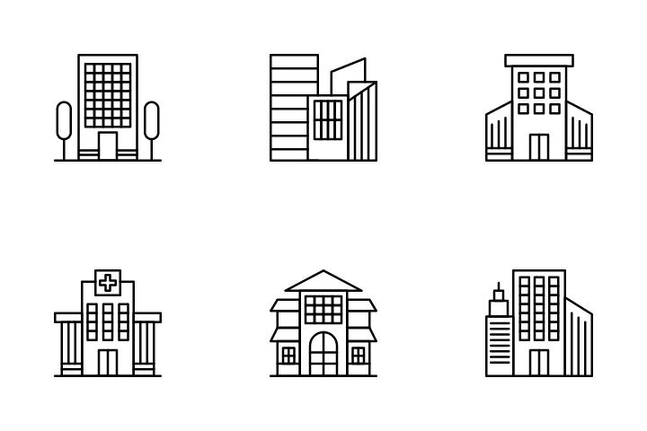 Download Types Of Building Icon pack Available in SVG, PNG & Icon Fonts