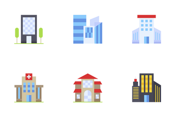 Types Of Building Icon Pack