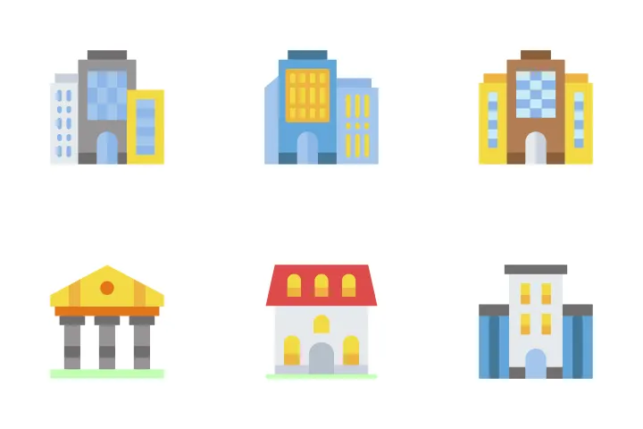 Download Types Of Building Icon pack Available in SVG, PNG & Icon Fonts