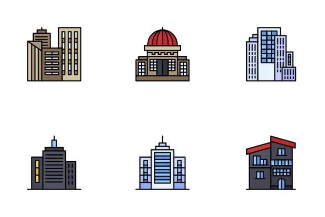Download Types Of Building Icon pack Available in SVG, PNG & Icon Fonts