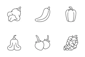 Types Of Chili Peppers Icon Pack