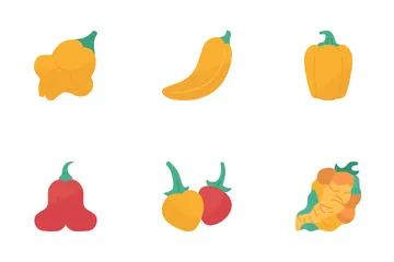 Types Of Chili Peppers Icon Pack
