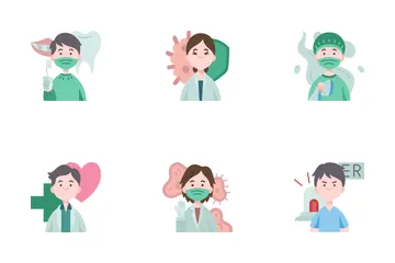 Types Of Doctors Icon Pack