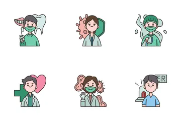 Types Of Doctors Icon Pack