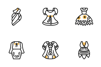 Types Of Dresses Icon Pack