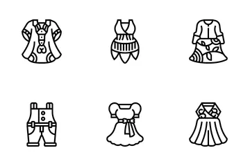 Types Of Dresses Icon Pack