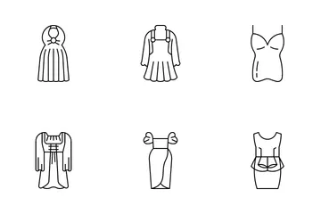 Types Of Dresses Icon Pack