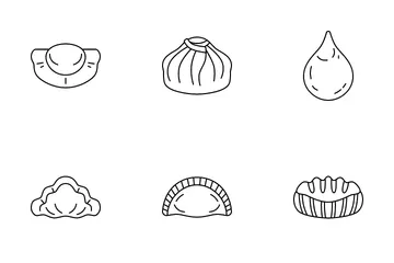 Types Of Dumplings Icon Pack