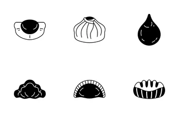 Types Of Dumplings Icon Pack