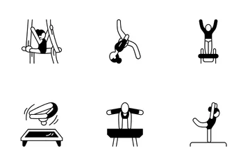 Types Of Gymnastics Icon Pack
