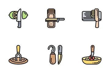 Types Of Knives Icon Pack
