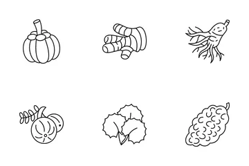 Types Of Medicinal Plants Icon Pack