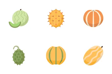 Types Of Melons Icon Pack