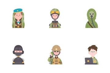 Types Of Soldier And Military Forces Icon Pack